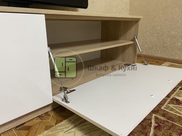 Тумба TV Дуб Сонома+Белый глянец