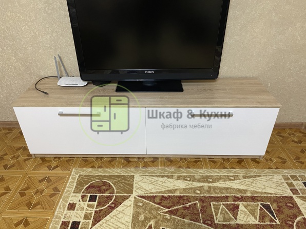 Тумба TV Дуб Сонома+Белый глянец